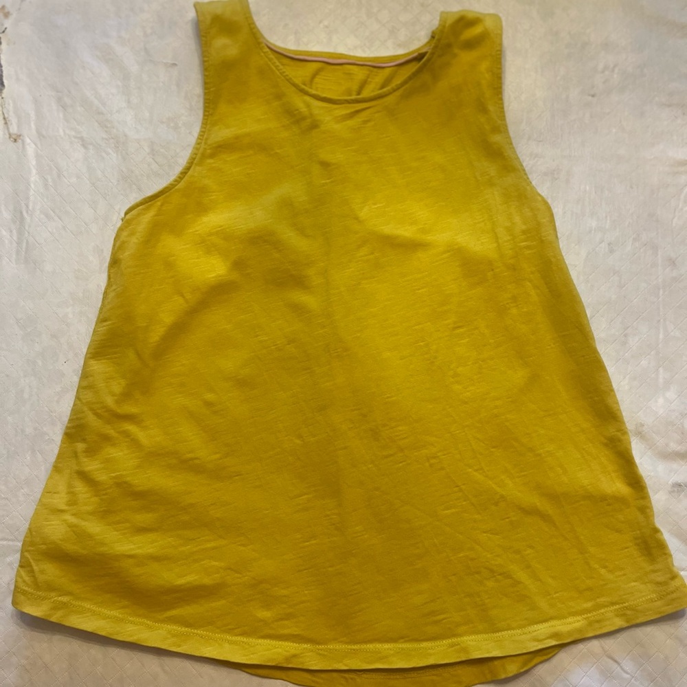 Yellow Sleeveless girls  Top